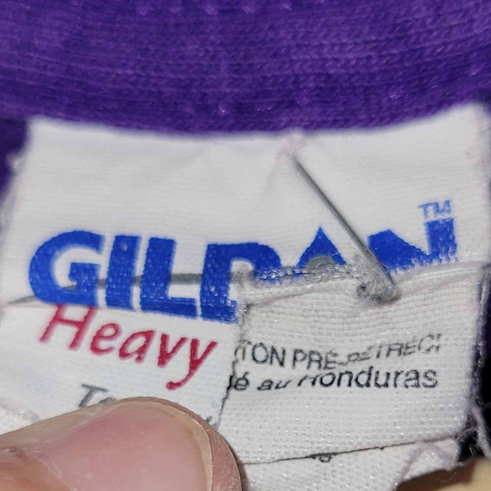 Gildan Men's Purple Crazy Skull Print Short Sleeve T-Shirt Size XL - Picture 3 of 4